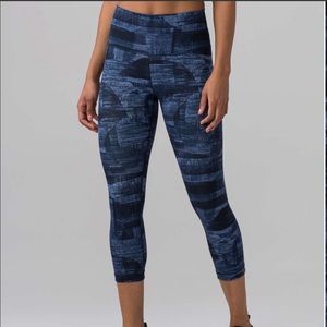 lululemon athletica Blue Patterned Leggings